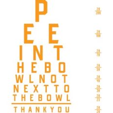 bathroom eye chart