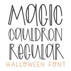 Magic Cauldron Halloween Witch Font