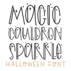 Magic Cauldron Sparkle Halloween Font