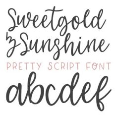 DTC Sweetgold and Sunshine Farmhouse Font