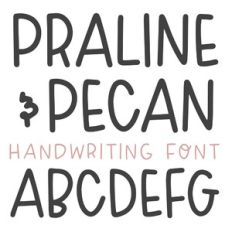 Praline and Pecan Handwriting Font