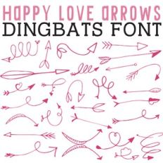 CG Happy Love Arrows Dingbats