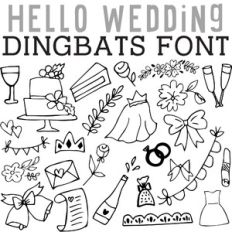 CG Hello Wedding Dingbats