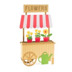 Flower Cart Box Card