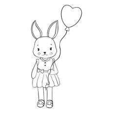 Bunny with a balloon