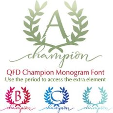 QFD Champion Monogram Font
