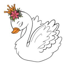 swan with crown