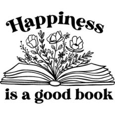 Happiness Is A Good Book Floral Book