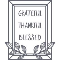 grateful thankful blessed wall art frame