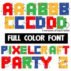Pixelcraft Party 2 Color Font