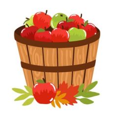 Apple Barrel with Fall Leaves