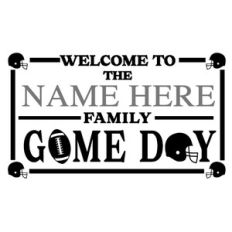 Custom Family Game Day Sign