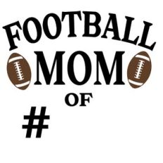 Football Mom Custom # Number