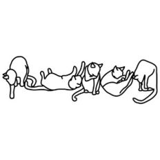 Cats Repeating Border