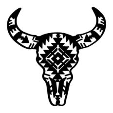 Aztec Cow Skull