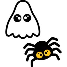ghost and spider halloween