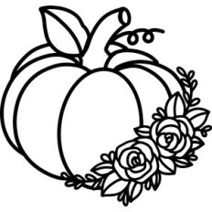 Floral Pumpkin Design