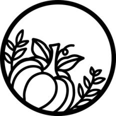 Pumpkin Round Frame