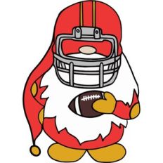 Football Gnome Wearing Helmet