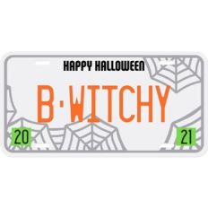 Halloween Witchy License Plate