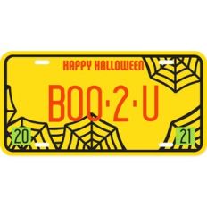 Halloween Boo License Plate