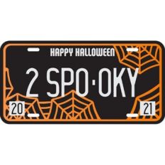 Halloween Spooky License Plate