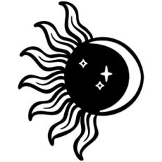 Vintage Moon Sun