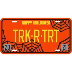 Halloween Trick or Treat License Plate