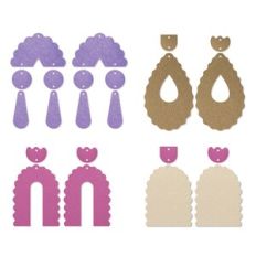 boho earring template, faux leather earrings