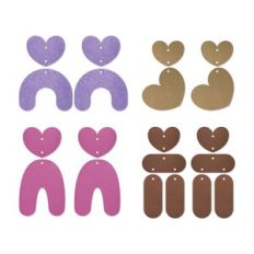 Heart earring template, faux leather earrings