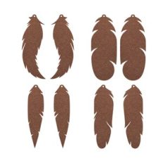 feather earring template, faux leather earrings