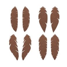 feather earring template, faux leather earrings