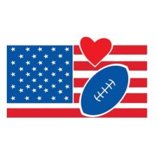 American Flag Football svg