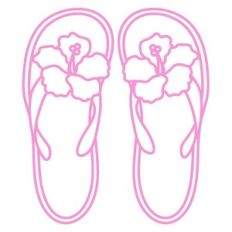 flip flops hibiscus