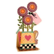 Card Asters Water Can Easel