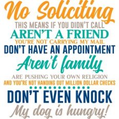 no soliciting