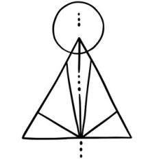 Geometric boho triangle symbol