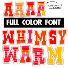 Whimsy Warm Color Font