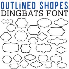 CG Outlined Shapes Dingbats