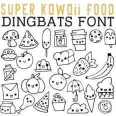 CG Super Kawaii Food Dingbats