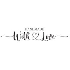Handmade With Love Heart Quote