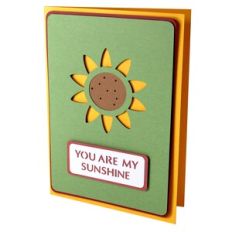 You Are my Sunshine Sunflower Layered Stencil Card