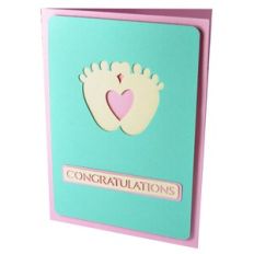 Baby Feet Congratulations Layered Stencil Card