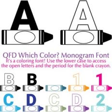 QFD Which Color? Monogram Font
