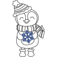 Penguin Holding Snowflake