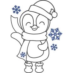 Penguin with Snowflakes