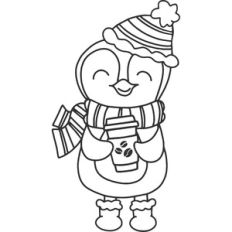 Penguin with Latte