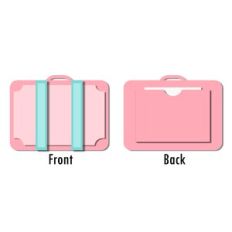 suitcase flat card with back pocket