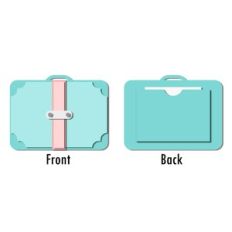 suitcase shaped card with back pocket