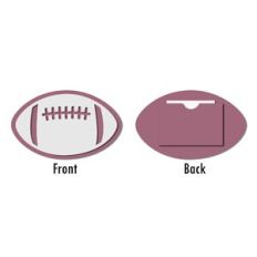 rugby ball flat card with back pocket